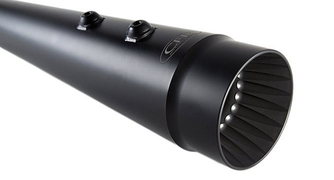 Touring Mufflers with Single Fluted End Caps (FLH002)